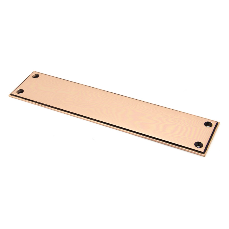 Art Deco Fingerplate Door Accessory, Polished Bronze