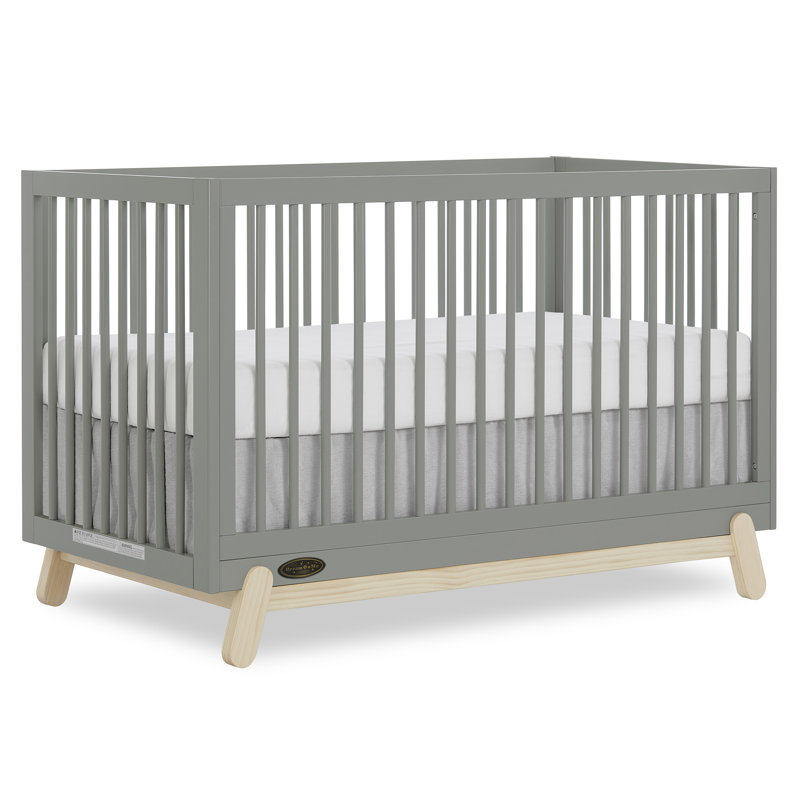 Lit de bébé convertible 5 en 1 Dream On Me Hygge, Herbe de mer / chêne rétro