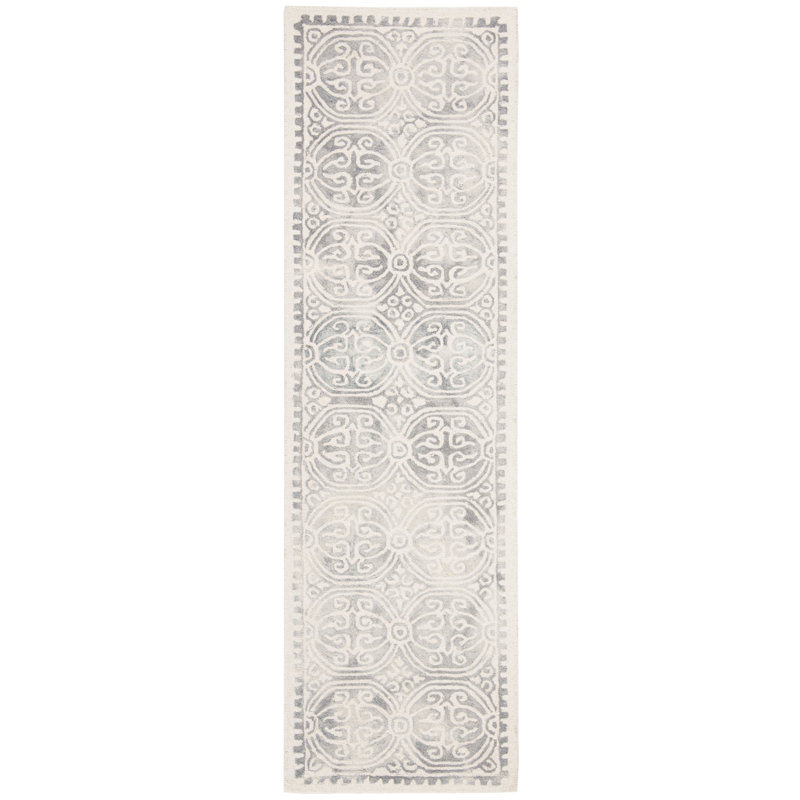 Tapis oriental en laine / coton / latex touffeté à la main Oakton, Tapis de couloir 2 pi 3 po x 8 pi