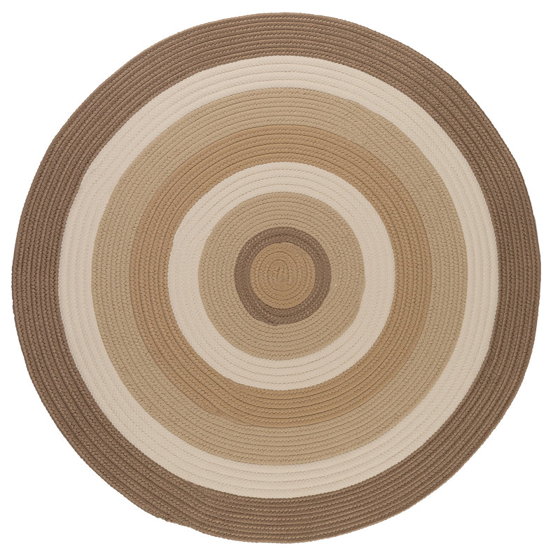Mckaufman Striped Indoor / Outdoor Rug, Round 9'