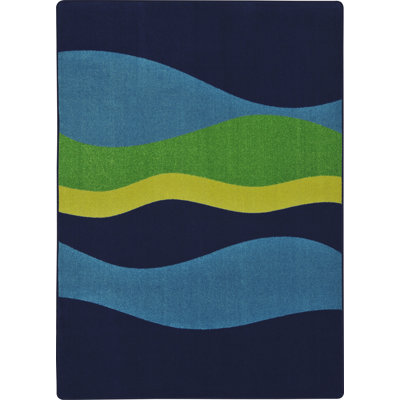 Tapis bleu marine touffeté Flow Flow