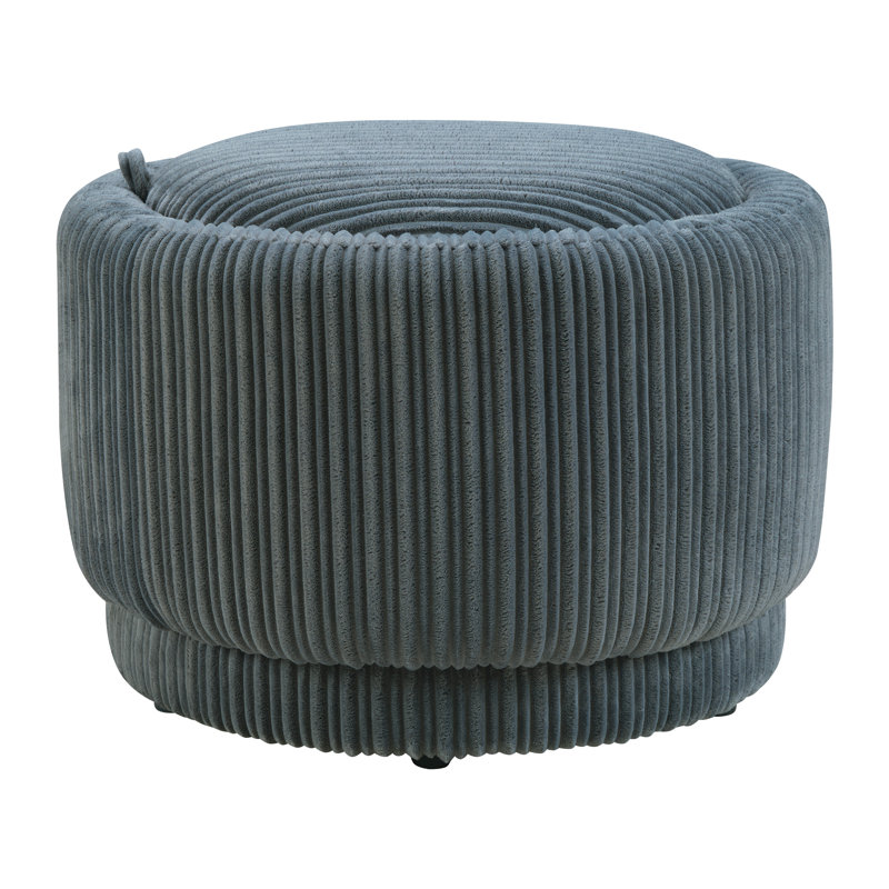 Deambra Storage Ottoman, Slate Cord