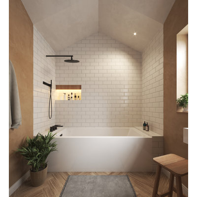 Grayley 66'' x 30'' Soaking Acrylic Bathtub