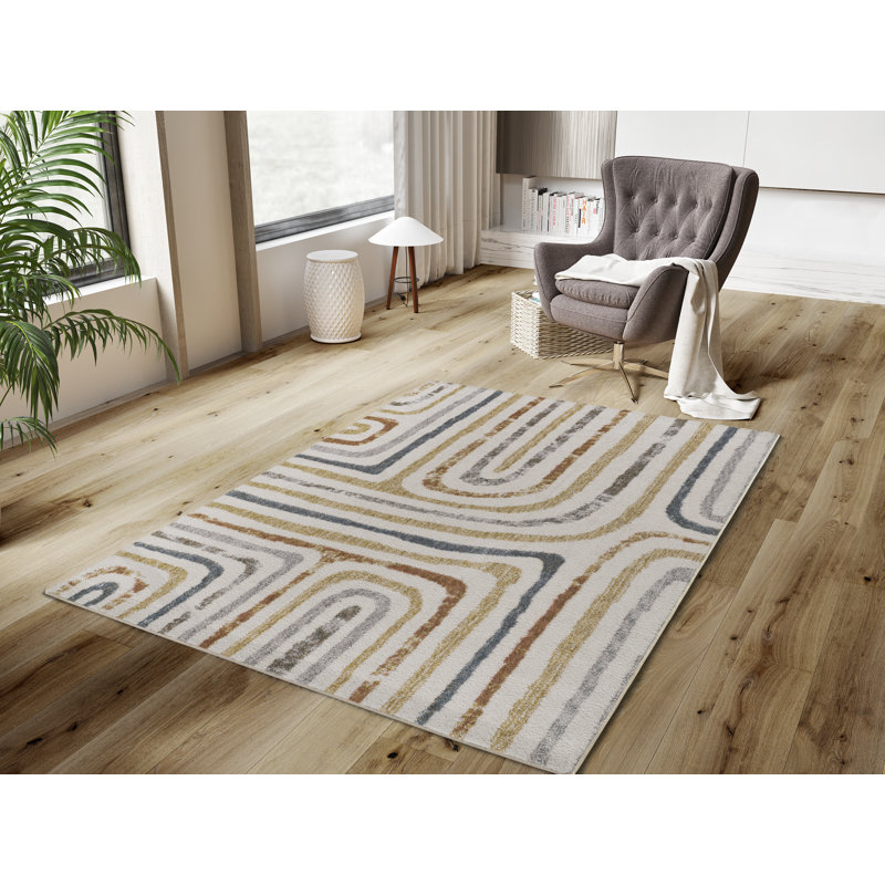 Mae Abstract Area Rug, Rectangle 80 x 150cm