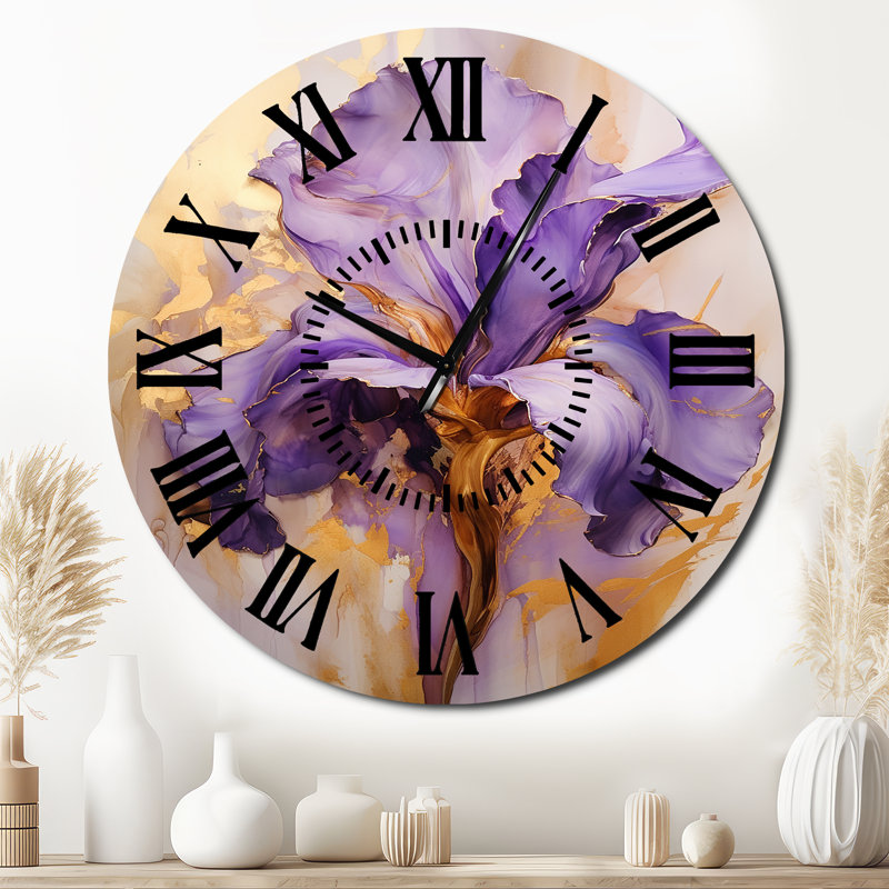 Horloge murale Golden Iris, Surdimensionné