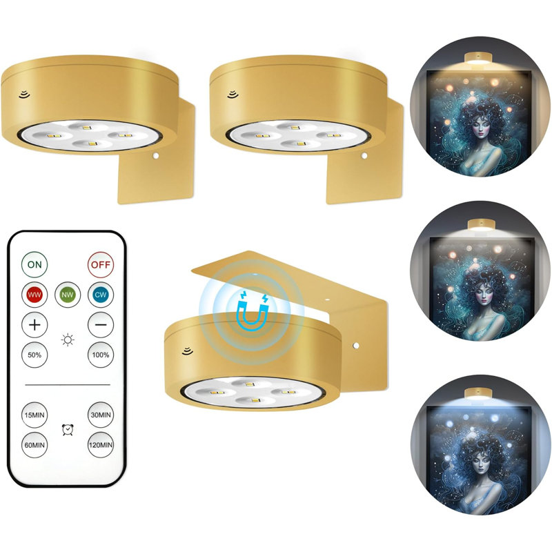 Lampe pour tableau à piles 3 pièces