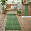 Tapis de couloir d'extérieur lavable rayé vert 2 pi x 8 pi