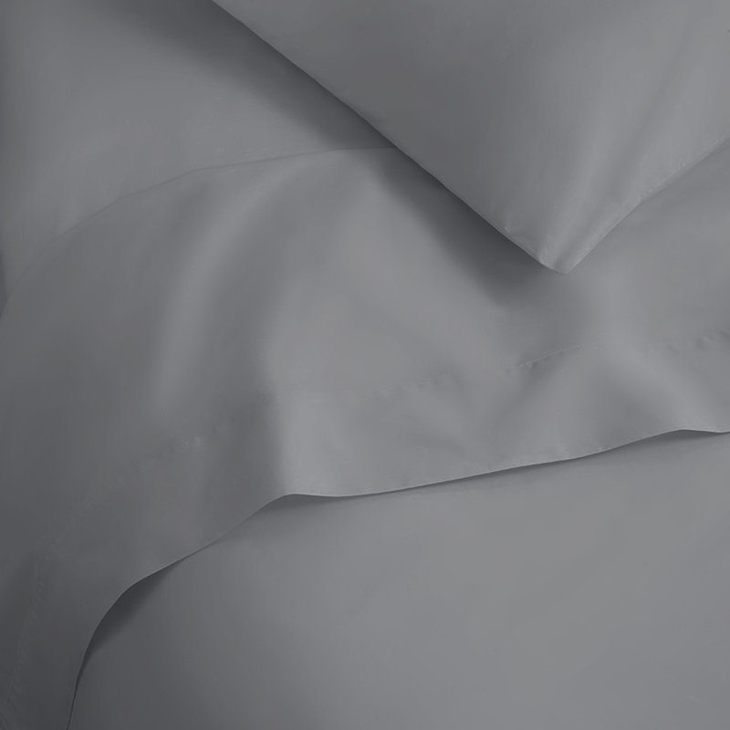 Orise 100% Cotton Flat Sheet, 180 x 260 cm, Grey