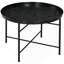 Table basse ronde de 24 po avec plateau martelé, table centrale en métal rétro pour le salon, la chambre à coucher, la table d'appoint, or-1866880414