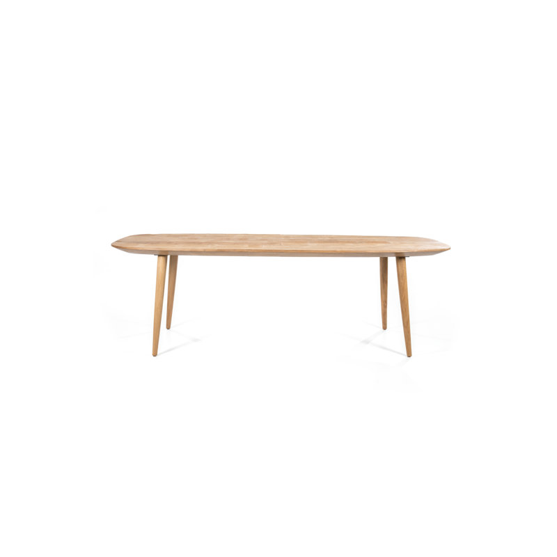 Tabassum Oval Solid Wood Dining Table, 39" W x 87" L