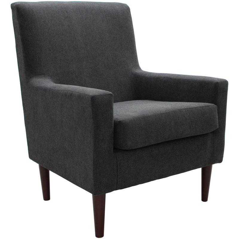 Donham Upholstered Accent Chair, Toulan Chalkboard Twill