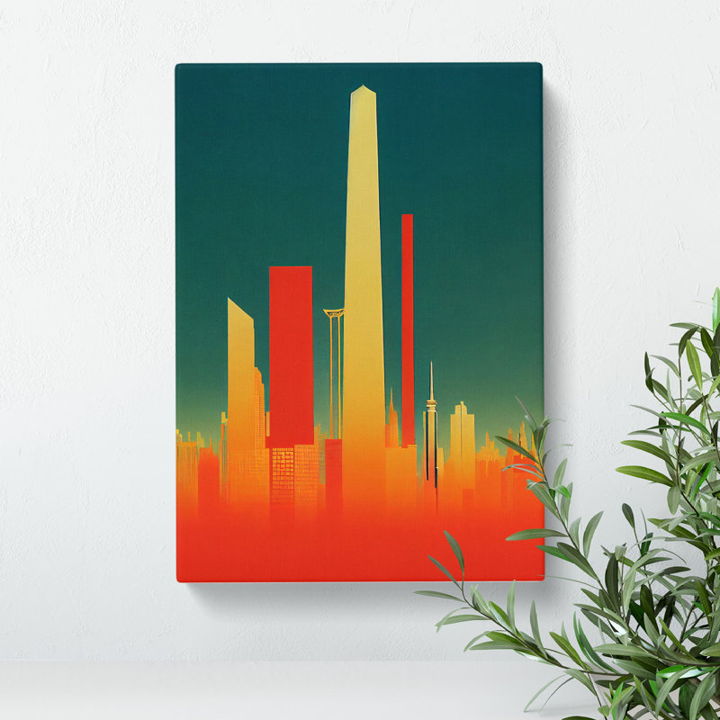 A Splendid City Skyline - Print, Wrapped Canvas, 50cm H x 35cm W x 3cm D, No Matte