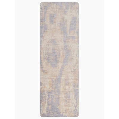 Hand Knotted Loom Wool Area Rugs  - Rectangle Shape, Blue Beige Color, Abstract Modern Design, High Pile Thick Handmade Anti Skid Area Rugs for Living Room, Bed Room