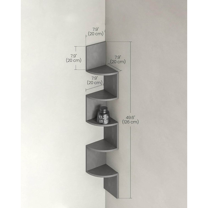 Corner Shelf, Dove Gray