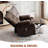 Swivel Rocker Recliner with Heat & Massage, 360° Swivel, Cup Holders, Oversized Seat for Living Room-1090846614
