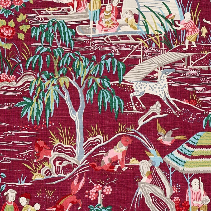 Yangtze River Fabric, Aubergine