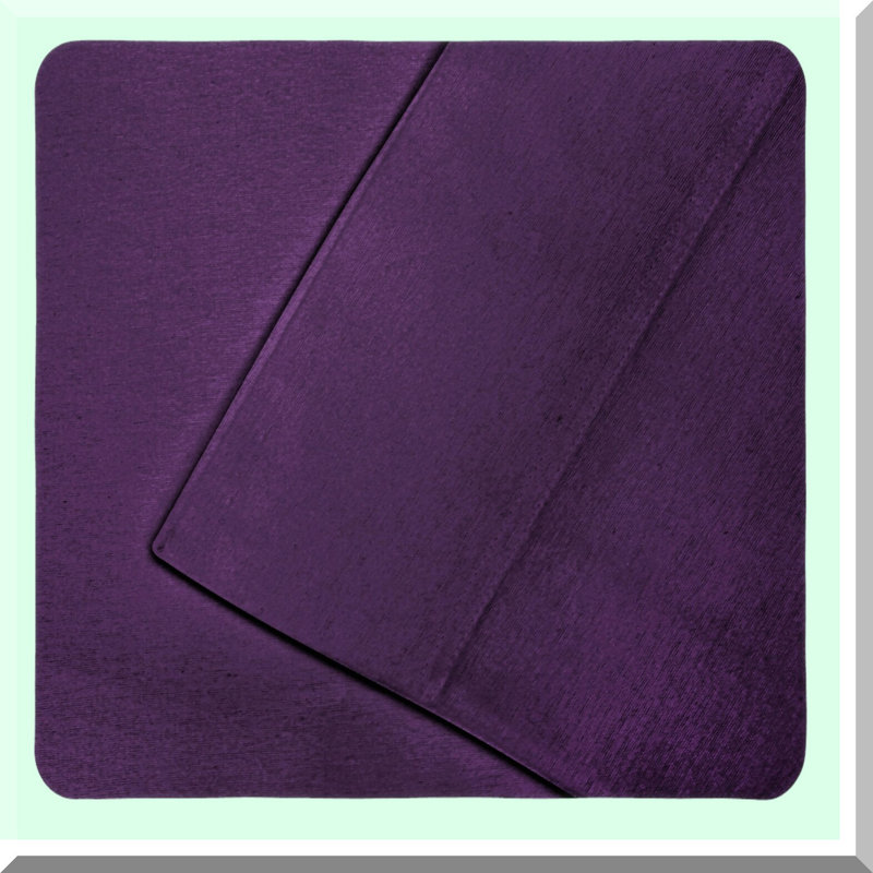 Purple Plush Flannel Full Sheet Set