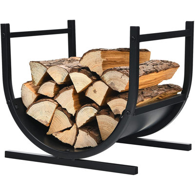 44 cm x 37 cm Holzscheitregal Peake aus Metall