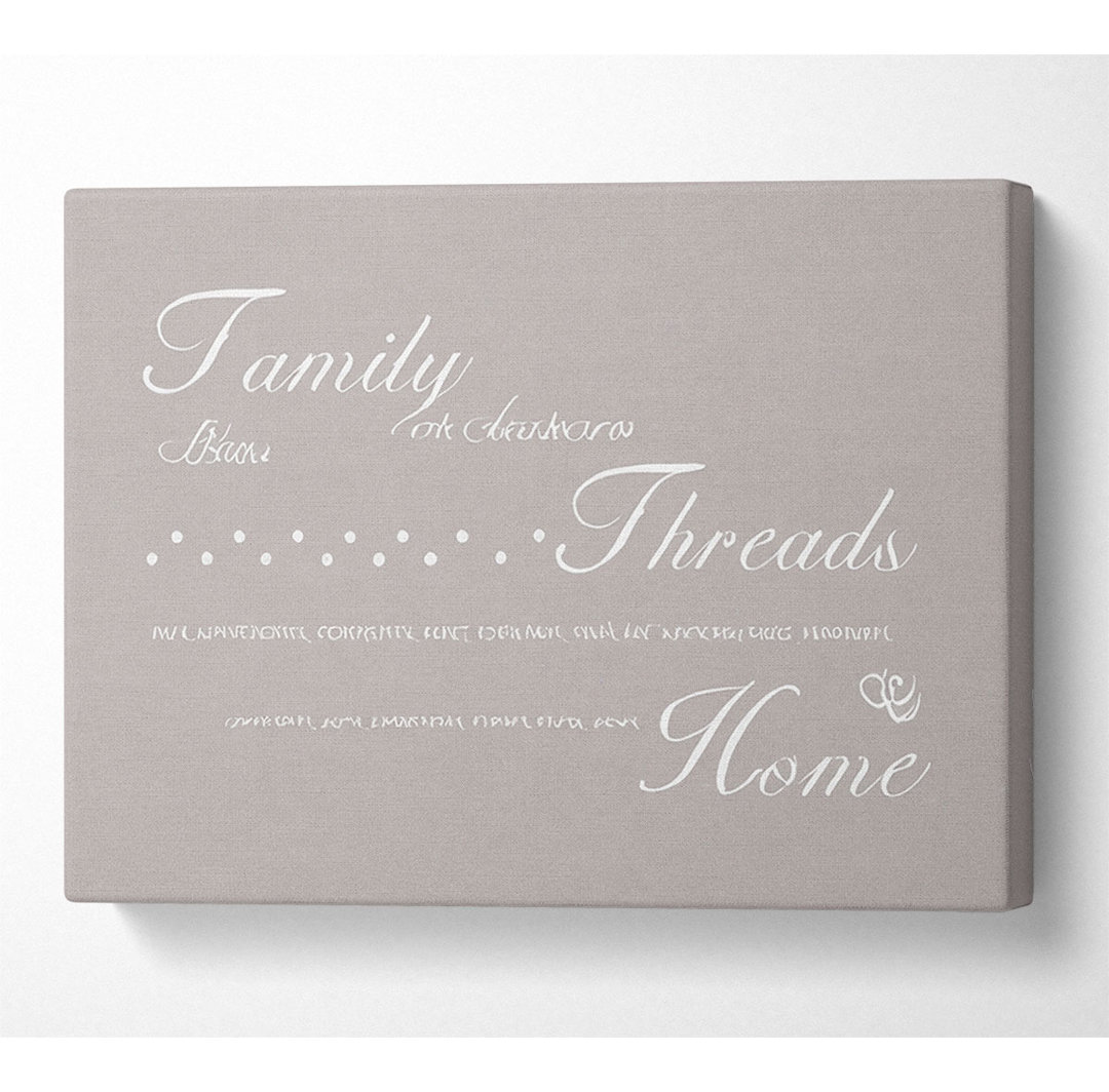 Familie Zitat Familienbande sind kostbar Beige - Wrapped Canvas Typografie