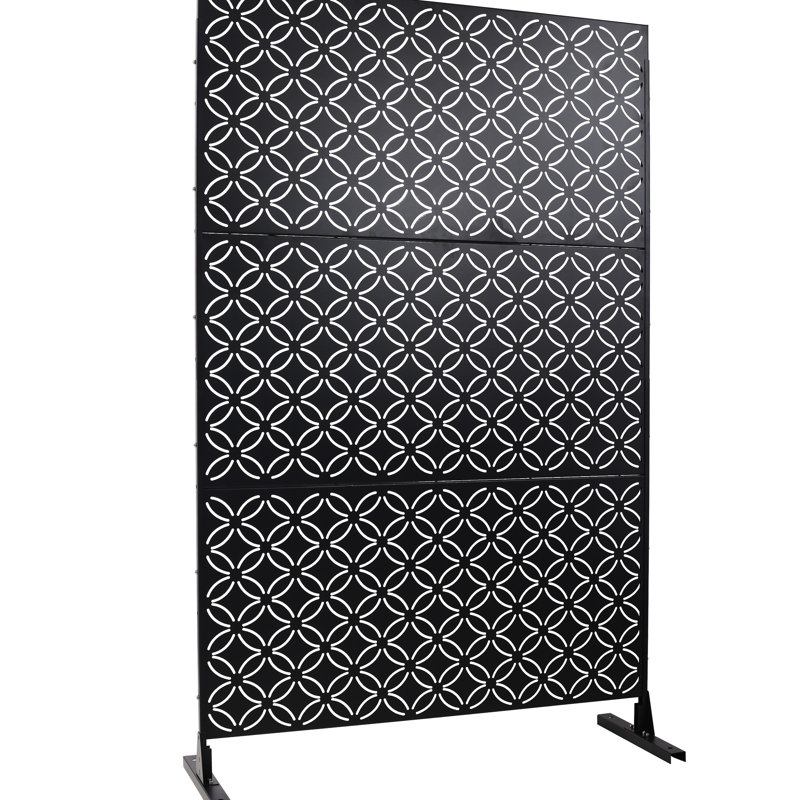 Écran d'intimité extérieur et intérieur H 76 po x l 48 po, Noir