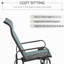 Fauteuil oscillant d'extérieur chauffant de 22,96 po Profondeur, siège de cour arrière gris très résistant, résistant à l'eau