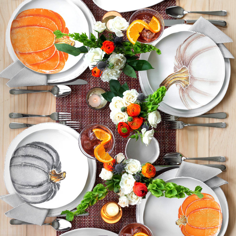 Pumpkins Handmade Earthenware Salad/Dessert Plate