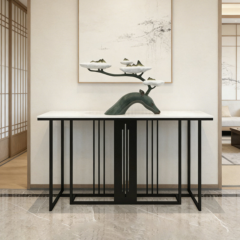 Console élégante et multifonctionnelle en métal, 31.5" H x 59.06" L x 13.78" W