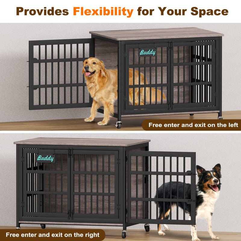 Tucker Murphy Pet™ Dog Crate Furniture With Front And Side Doors