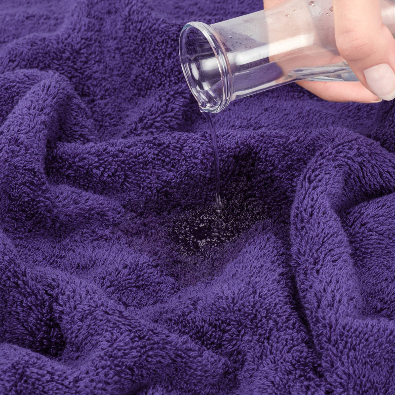 Ensemble de serviettes de bain turque 100% coton 3 pièces, collection super douce et absorbante Darcelle, Violet / mauve