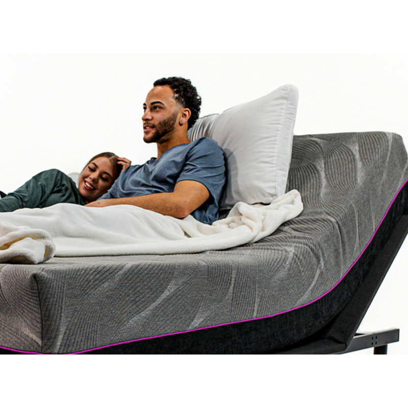 Adjustable Base And Memory Foam Mattress , King Size - Wicking Cover, Cooling Air Foam, Zero Gravity Option Flex Head Lounge Setting, Supportive Layers