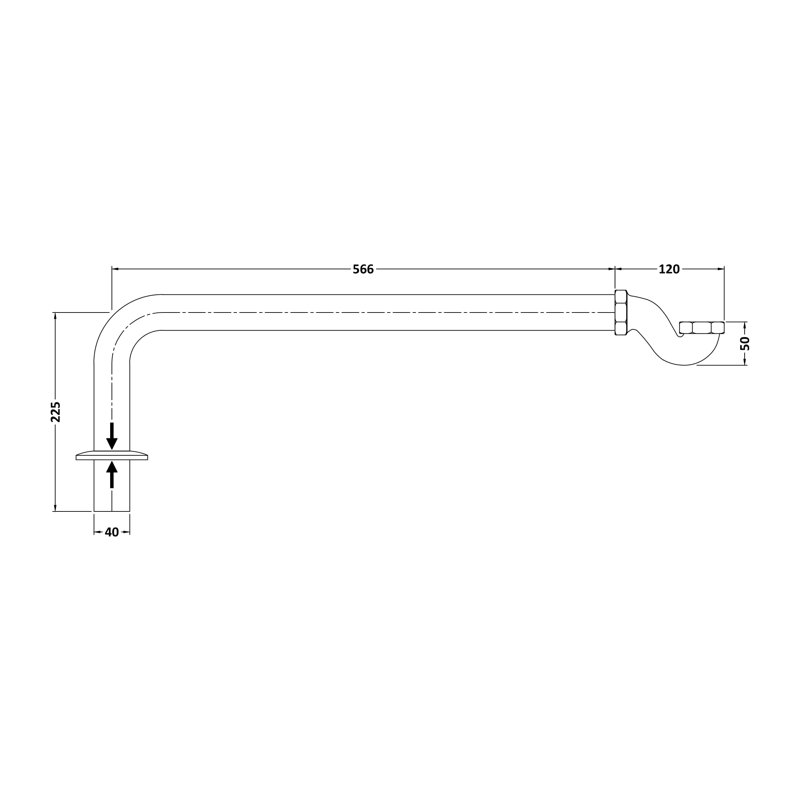 Shallow Seal Trap in Chrome