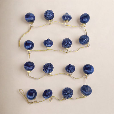 Embossed Mercury Glass Ornament Garland