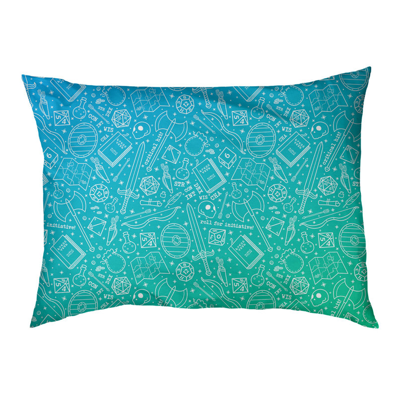Coussin Byrge, Moyen (l 29,5 po x P 19,5 po x H 9,5 po), Dégradé bleu / vert