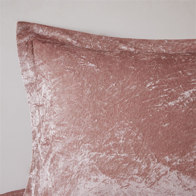 Velvet Comforter Set With Throw Pillow