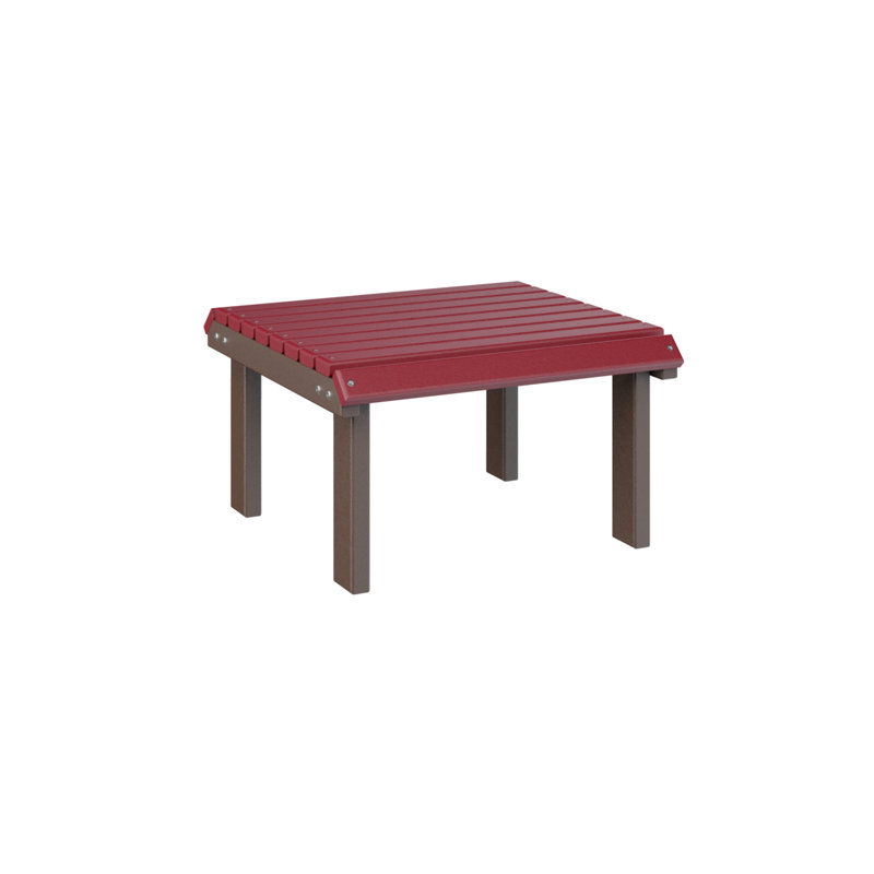 Repose-pieds fixe Berlin Gardens, Scarlet Red Top/Chocolate Brown Base