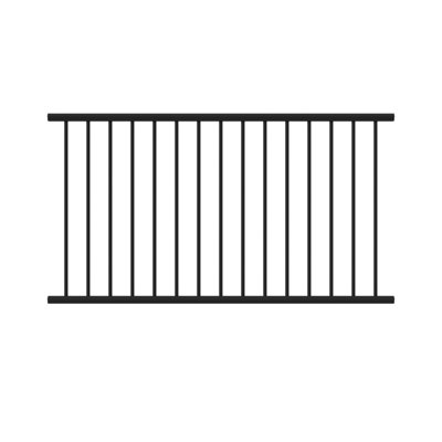 Deckorators Aluminum Classic 36 in. x 69 in. Textured Black Line Rail Kit