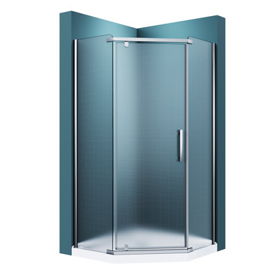 Neo-Angle Corner Shower Enclosure, Pivot Door with 6mm Tempered Glass,38"W*38"D*72"H