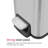 Innovaze Two 1.6 Gallon/6 Liter Rectangular Step-on Trash Can Set for Bathroom and Office