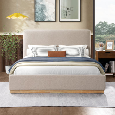 Lit plateforme tapissier Aspen