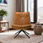 Chaise pivotante en cuir Oakland