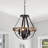 Schiess 4 - Light Lantern Geometric Chandelier