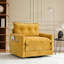 Fauteuil rembourré épais avec base en métal solide, fauteuil simple confortable, fauteuil d'appoint pivotant-568907711