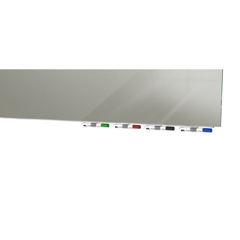 Tableau magnétique horizontal en verre Aria, H 48 po x l 72 po, Gris