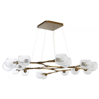 Lustre suspendu en acier clair à intensité variable Mahowald Albimarle