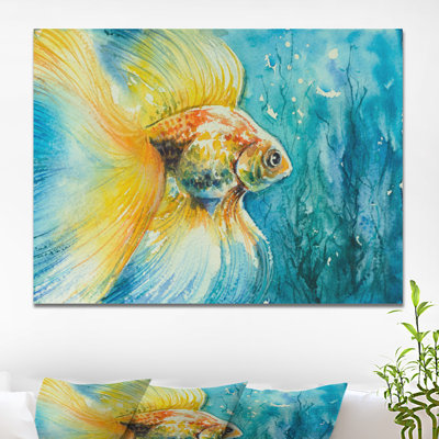 « un poisson rouge », impression