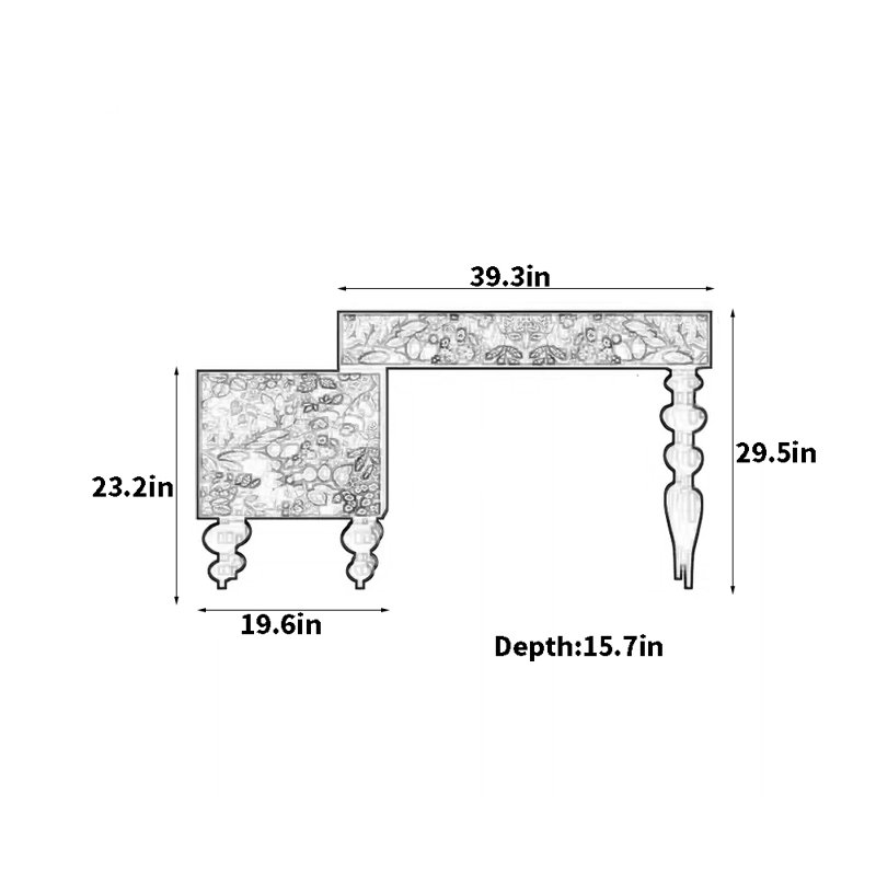 Commode de chambre à coucher de style rétro