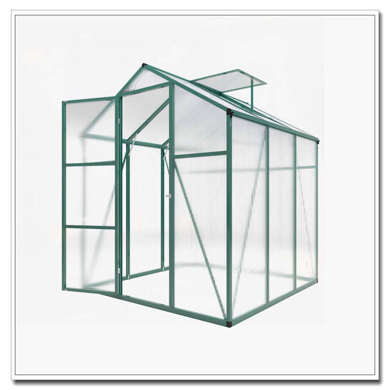 Newly marketed Gain height windproofaluminum greenhouse 6x6 FT Polycarbonate Greenhouse Raised Base and Anchor Aluminum Heavy Duty Walk-in Greenhouses for Outdoor Backyard in All Season