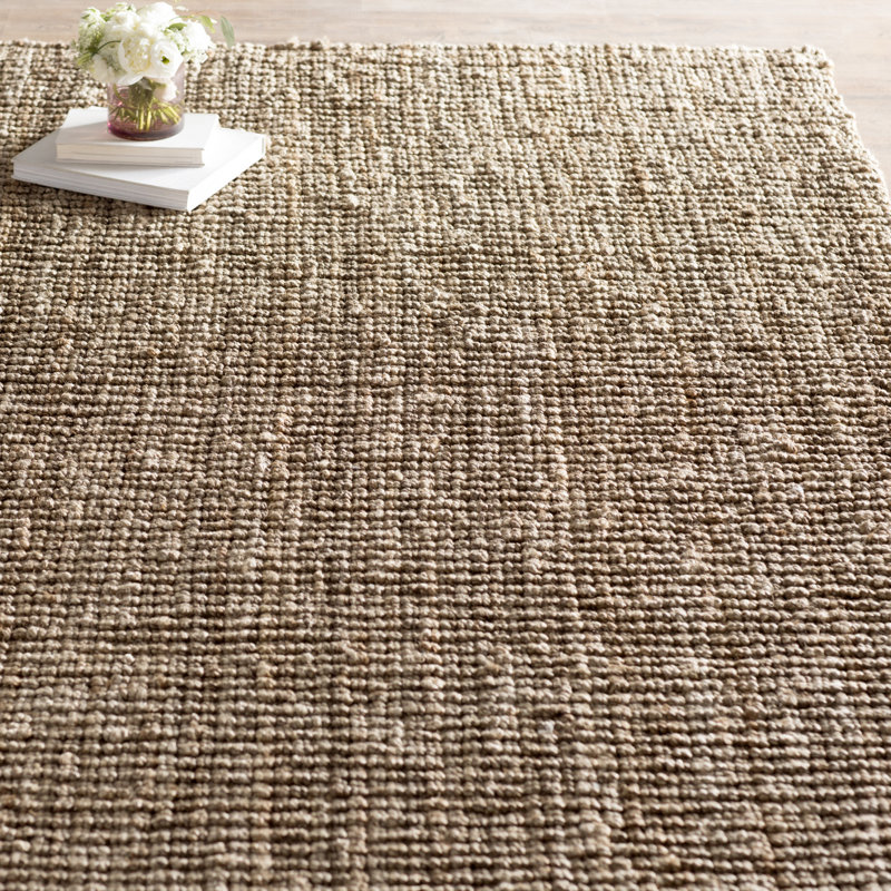 Tapis en jute naturel/gris Alda, Tapis de couloir 2 pi 6 po x 18 pi