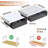 Under Desk Table Drawer Storage Organizer,2 Pack Large, Medium Slide Out Desk Drawers, Hidden Desktop Organizer,Clear Black