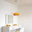 Vintage Orange Glass Pendant Light, Single Light Hanging Lamp For Kitchen Island Dining Room